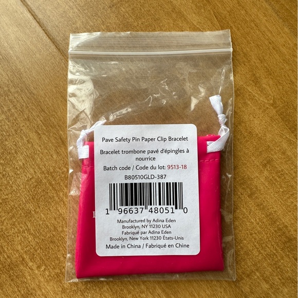 Adina Eden Pave Safety Pin Paperclip Bracelet, Women’s Dainty Charm Jewelry - Picture 2 of 13